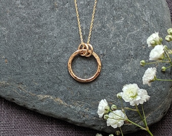 Small Gold Hoop Necklace