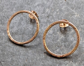 Gold Hoop Stud Earringss