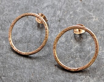 Gold Hoop Stud Earringss