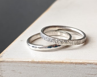 silver or Yellow Gold ring set