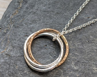 Gold & Silver 'Connected' Hoop Necklace