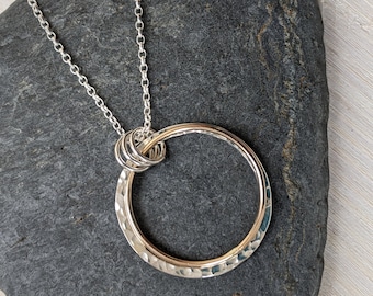 Gold & Silver large Hoop Necklace