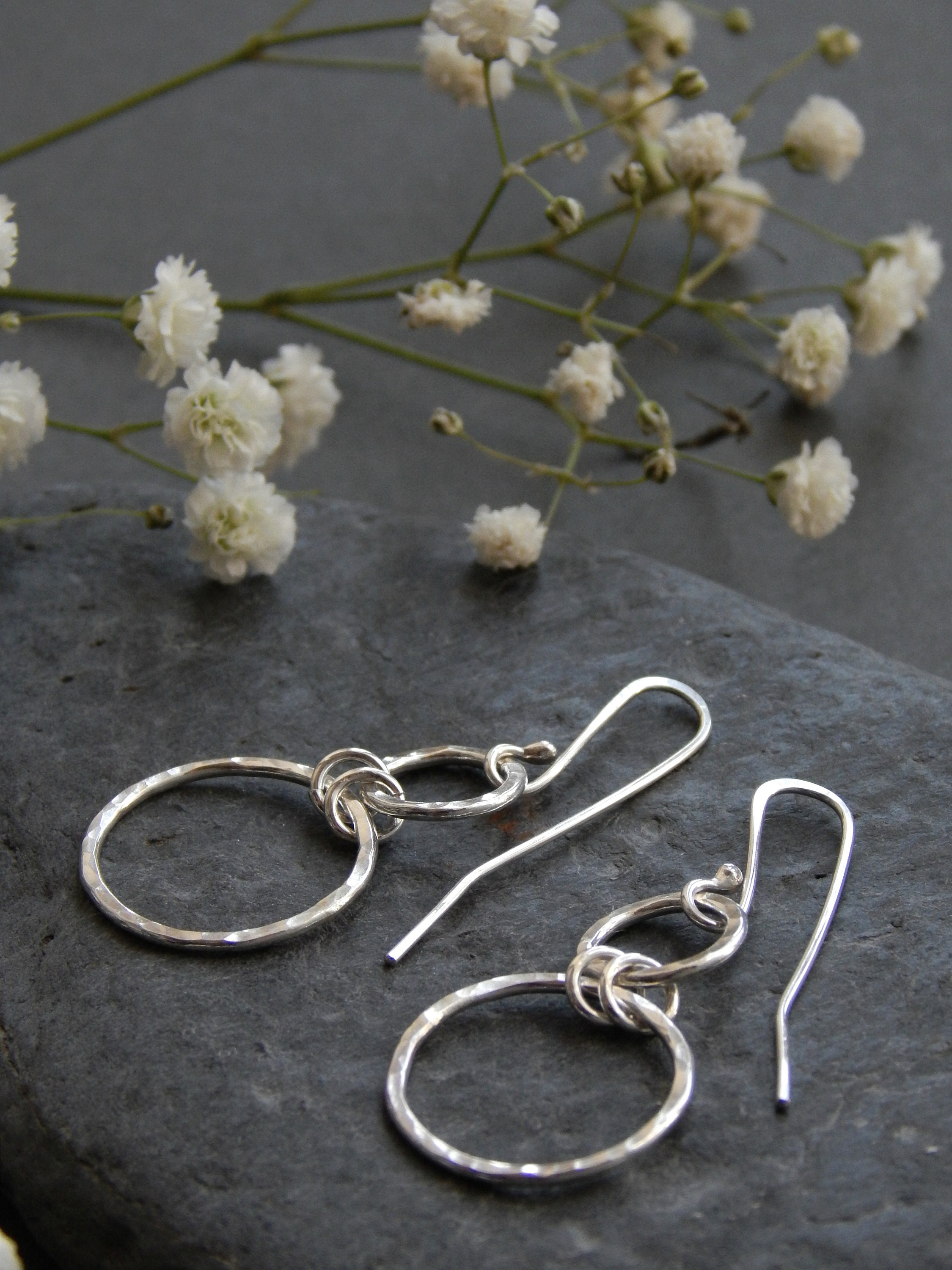 prouds silver hoop earrings