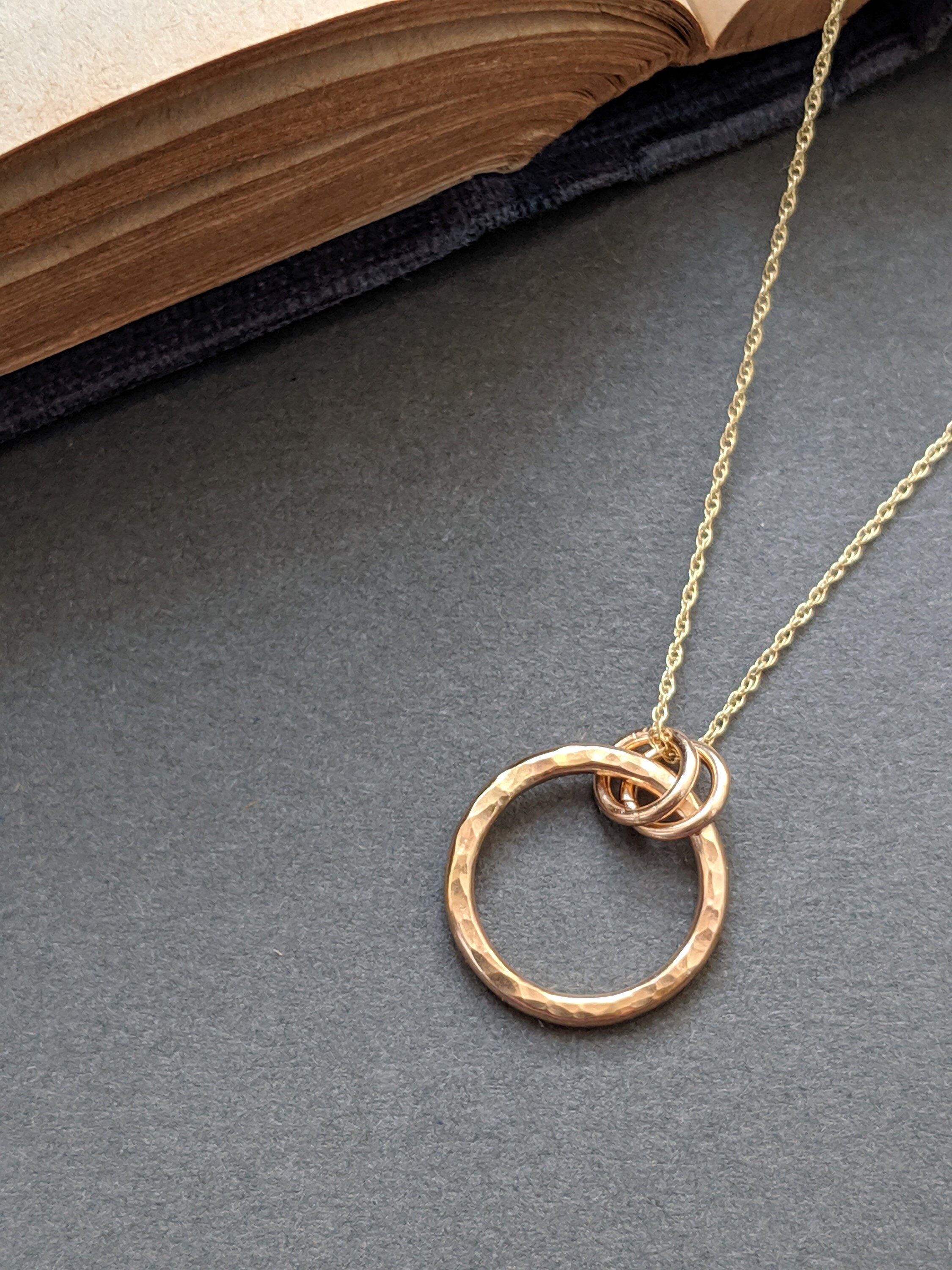 Small Gold Hoop Necklace