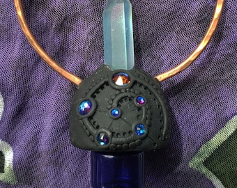 2ml blue vial crystal necklace