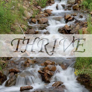 Waterfall Photo Print, Metal Print with Inspirational Saying, Office Decor, Wall Art