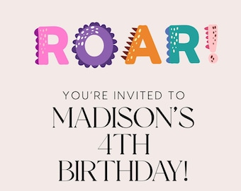 Dinosaur Birthday Party Invitation