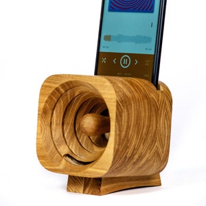 Basic example of use of this wood phone speaker