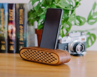 Personalized Phone Stand Cellphone Speaker - Desk Organization Docking Station