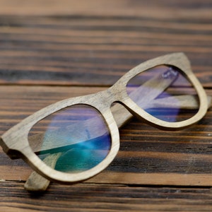 Natural Walnut Wooden Glasses, Wood Eyeglasses, Wood Eyewear, Reading Glasses, Eyeglasses Frame