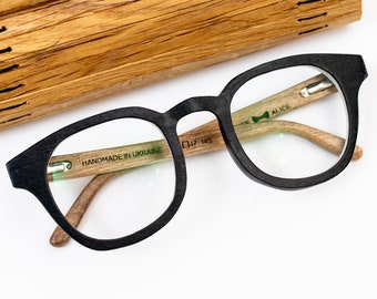 Wooden Sunglasses, Personalized Prescription Wood Eyewear, Blue Light Blocking Computer Glasses, Eyeglasses Frame Handmade in Ukraine