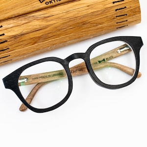Personalized Prescription Wood Eyewear, Blue Light Blocking Computer Glasses for Reading