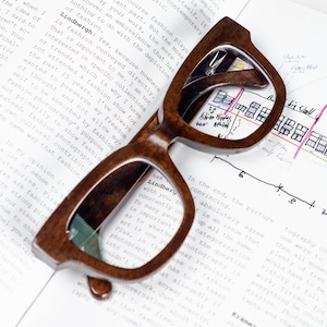 Lightweight Wooden Glasses Frame - Prescription, Reading and Blue Light Blocking Glasses