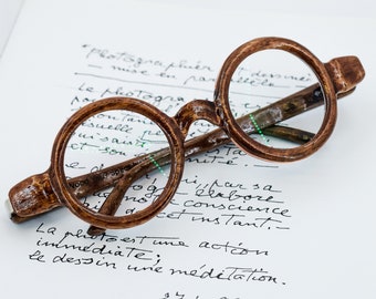 Wooden Glasses with Copper Inlay Reading Wood Eyeglasses, Prescription Wood Eyewear, Reading Glasses, Eyeglasses Frame Made in Ukraine