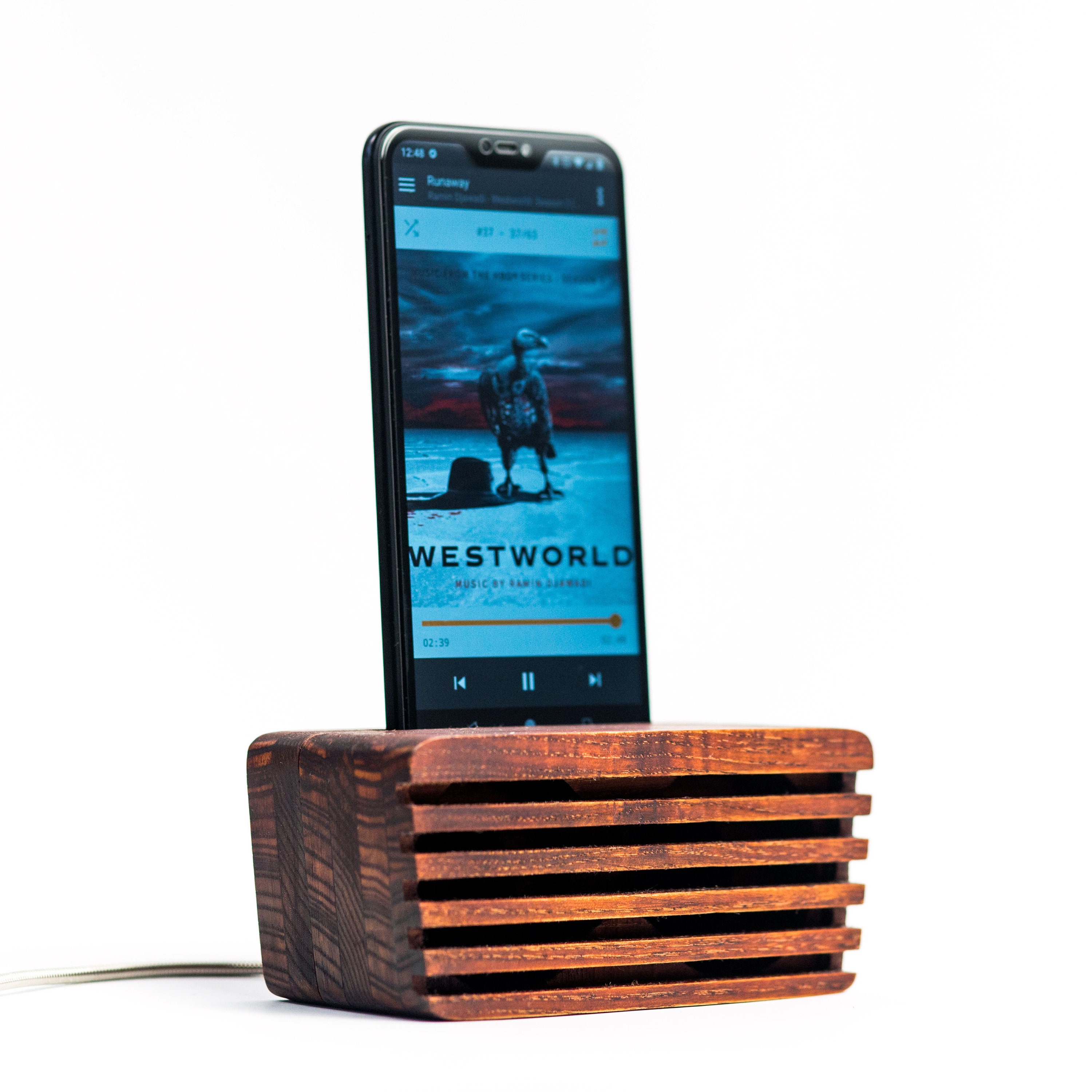 Personalized Wooden Phone Speaker iPhone Passive Amplifier Etsy