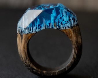 Wood Resin Ring Gift For Wife 5th Anniversary Gift