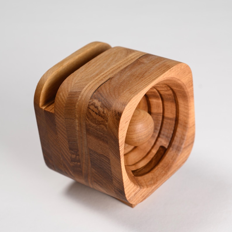 Handcrafted wood docking station – luxury office accessory gift