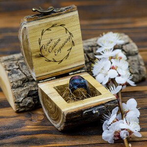Engagement Ring Box, Personalized Proposal Ring Box, Wedding Ring Box image 3