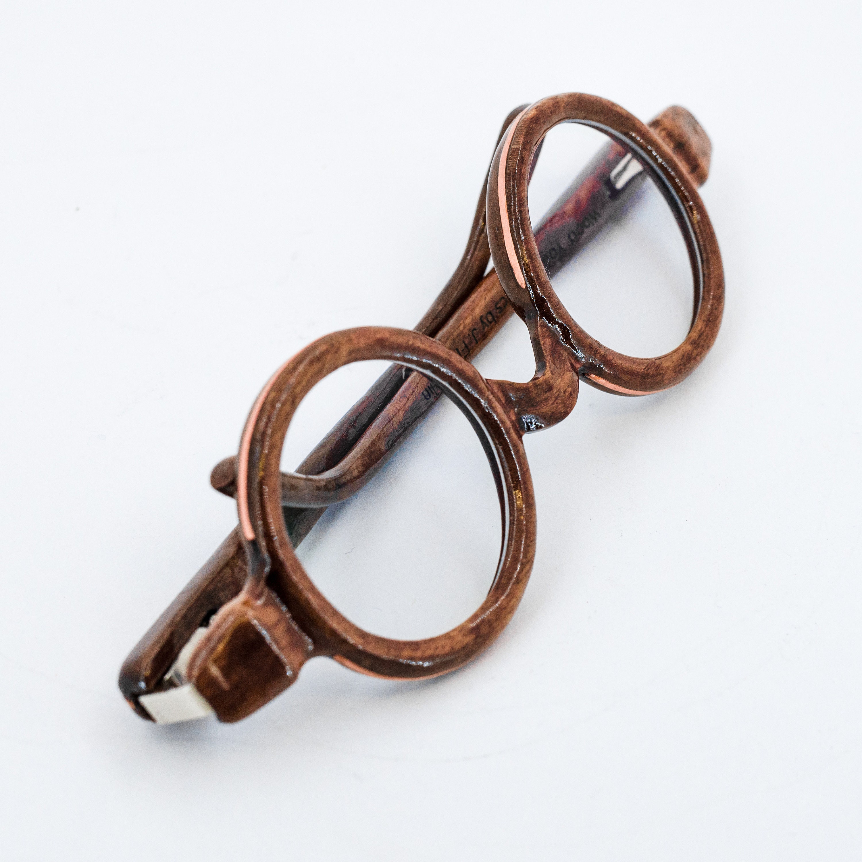 Wooden Glasses with Copper Inlay Reading Wood Eyeglasses Etsy