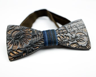 Pajarita de madera grabada, regalo para padrinos de boda de madera de fresno