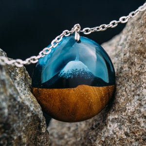 Fuji volcano pendant