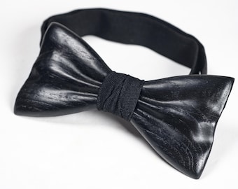 Oak Wooden Bowtie: Boho Wedding Groomsmen Gift