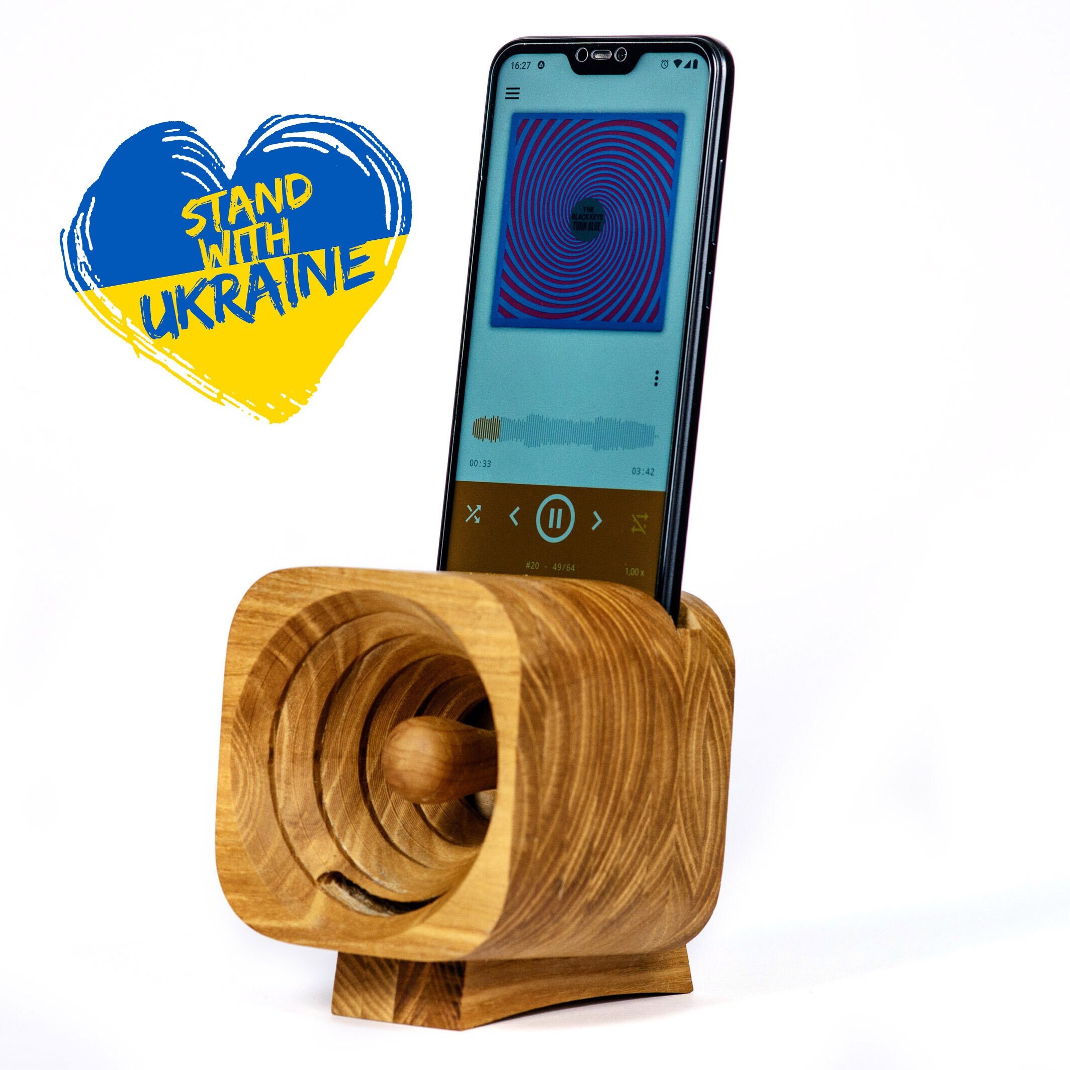 Wooden Cell Phone Speaker Acoustic 