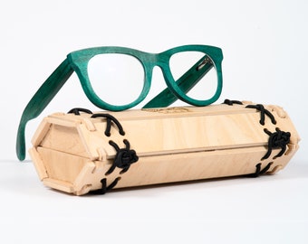 Teal Wooden Glasses, Computer Glasses, Wooden Sunglasses, Reading Glasses Frame, Eyeglasses Frame