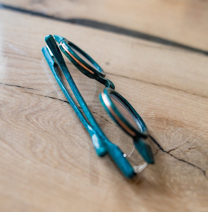 Round Shape Wooden Glasses Frame, Prescription Glasses, Reading Glasses, Computer Glasses, Glasses Frame image 7