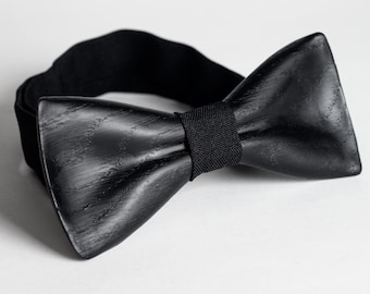 Black Wood Bow Tie For Men Personalized Wedding Accessory