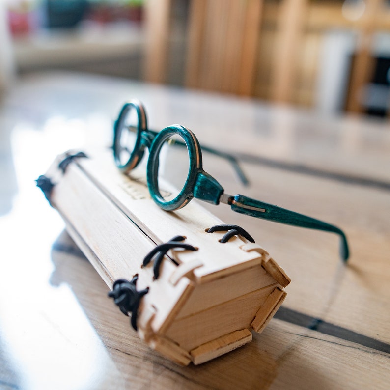 Round Shape Wooden Glasses Frame, Prescription Glasses, Reading Glasses, Computer Glasses, Glasses Frame image 2