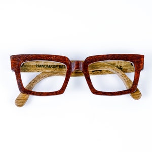 Vintage Wooden Eyeglasses Frames Blue Light Glasses, Prescription Reading Glasses image 5