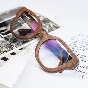 Wooden Glasses for Women, Brown Wood Eyewear, Wooden Reader Glasses