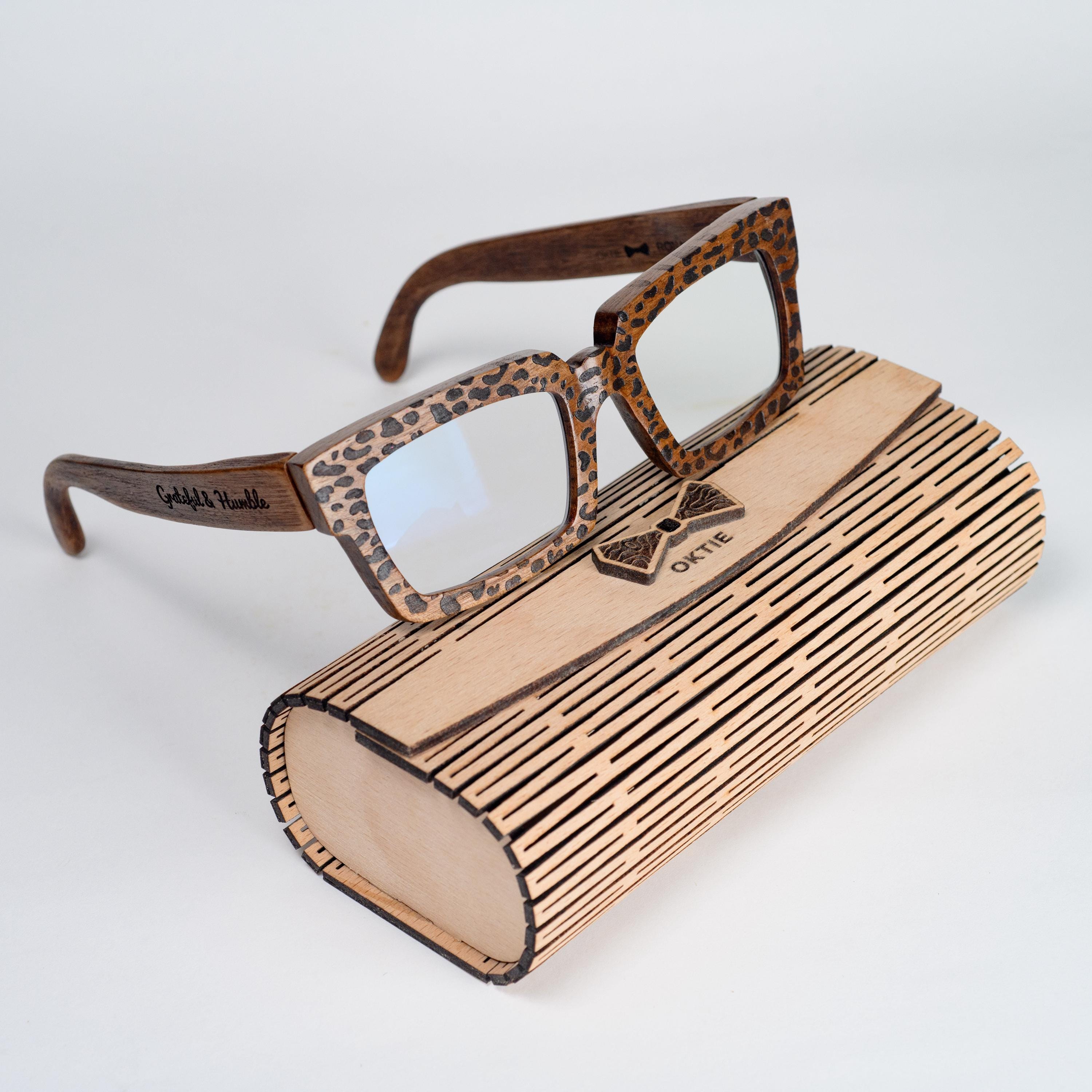 Geometric Leopard Print Glasses, Personalized Classic Street Leopard Print Square Glasses #P4468425 | Zenni Optical main image 4