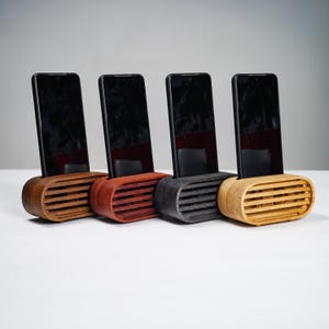 Wooden Phone Speaker - Personalized Decor Gift – Acoustic Sound Amplifier