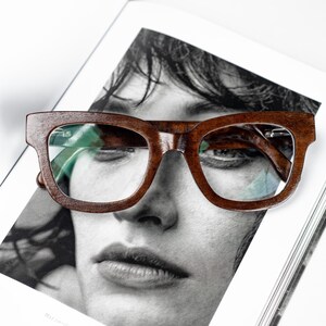 Lightweight Wooden Glasses Frame - Prescription, Reading and Blue Light Blocking Glasses image 3