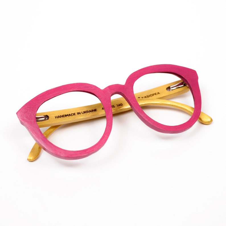 Round Prescription Glasses, Reading Glasses for Women Handmade Wood Eyewear image 1