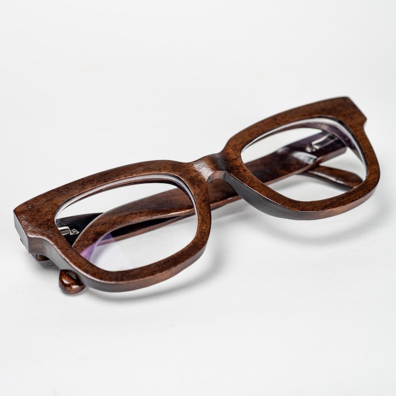 Lightweight Wooden Glasses Frame - Prescription, Reading and Blue Light Blocking Glasses image 4