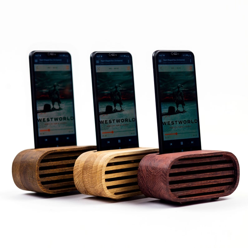 Wooden Phone Speaker iPhone Amplifier Dock Station Cell Phone Etsy