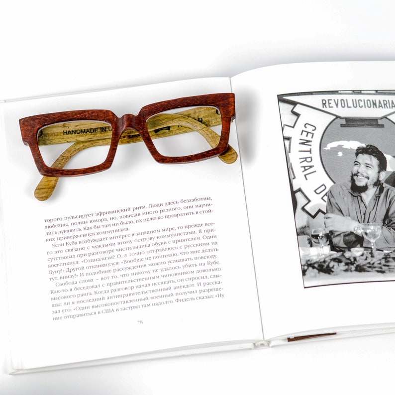 Vintage Wooden Eyeglasses Frames Blue Light Glasses, Prescription Reading Glasses image 4