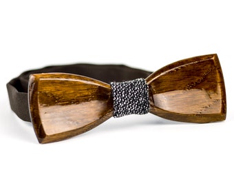 Pajarita de madera con caja de regalo, propuesta de padrino de boda personalizada, pajarita de madera