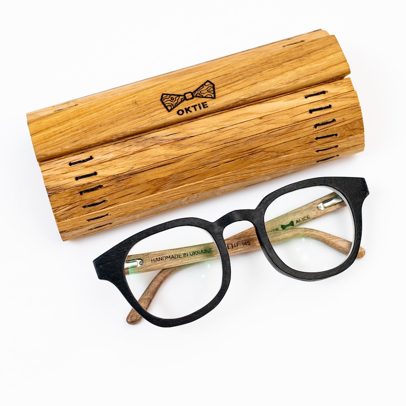 Wooden Sunglasses, Personalized Prescription Wood Eyewear, Blue Light Blocking Computer Glasses, Eyeglasses Frame Handmade in Ukraine zdjęcie 1