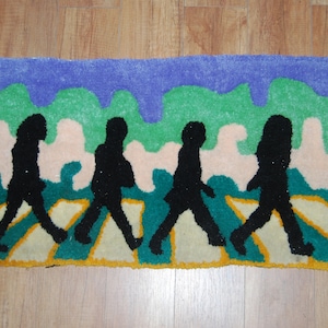 Psychedelic Abbey Road tufted rug