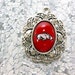 Arkansas Oval Charm Domed Glass Rhinestone DIY Accessories Create Your Own Bracelet Or Necklace NCAA Razorbacks Fan Gear Officially Licensed