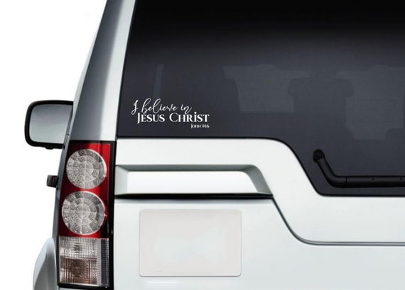 Jesus Car Decal Bible Verse Car Decal Christian Car Decal Etsy