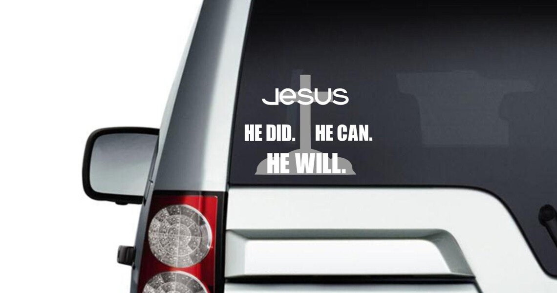 Jesus Car Decal Bible Verse Car Decal Christian Car Decal Etsy
