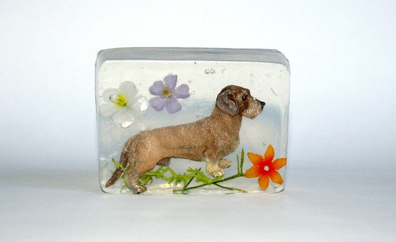 Jabón de diseño "Mi perro salchicha" con opción de regalo imagen 1