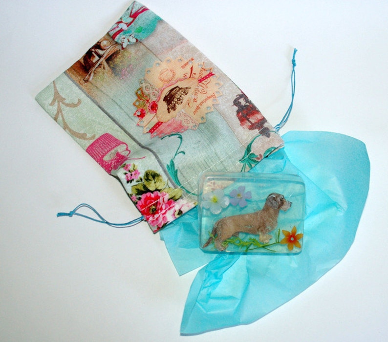 Jabón de diseño "Mi perro salchicha" con opción de regalo imagen 2