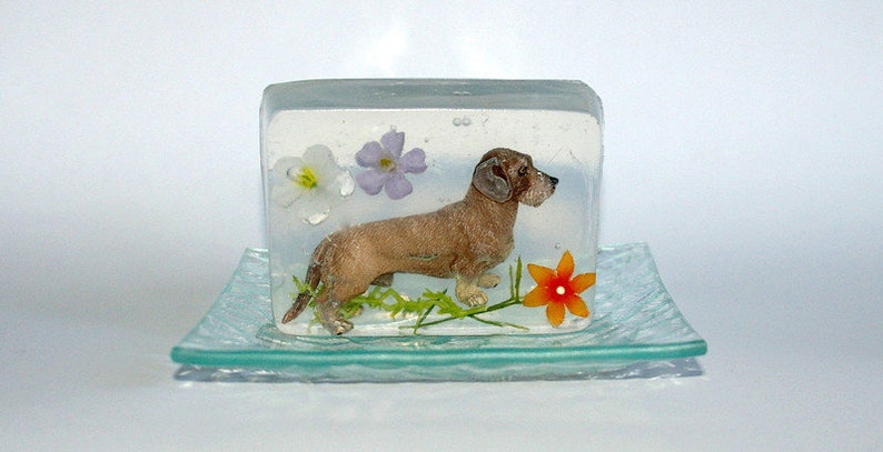 Jabón de diseño "Mi perro salchicha" con opción de regalo imagen 3