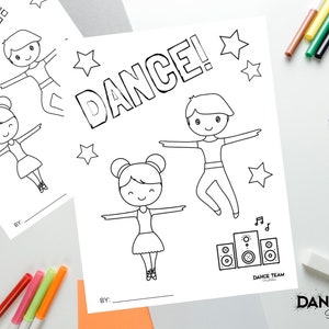 BOY DANCER - Dance Activity Printable, &quot;Dance!&quot; - Coloring Page, Coloring Printable, Dance Activity, Summer Camp  - Instant Download
